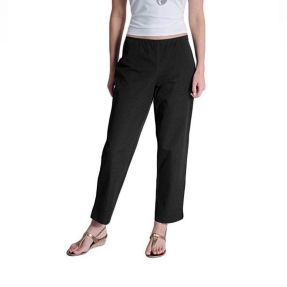 Eileen Fisher Women’s Organic Cotton Stretch Black Pants